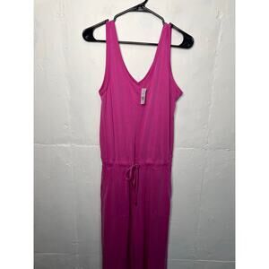 NEW Lou & Grey Pink Sleeveless Jumpsuit with V-Neckline Size Small